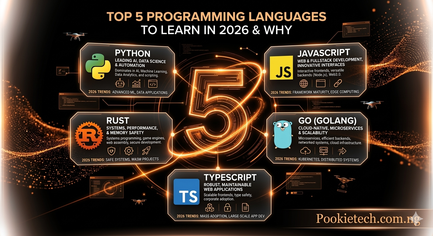 Top 5 Programming Languages to Learn in 2026 & Why